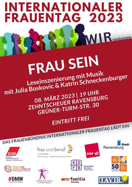 Internationaler Frauentag 2023: Frau Sein - Leseinszenierung mit Julia Boskovic und Katrin Schneckenburger